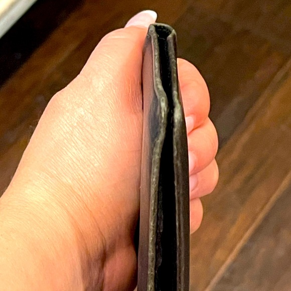 Vintage Dilana Black Leather Credit Card Case Carrier Bifold Wallet - Picture 8 of 13